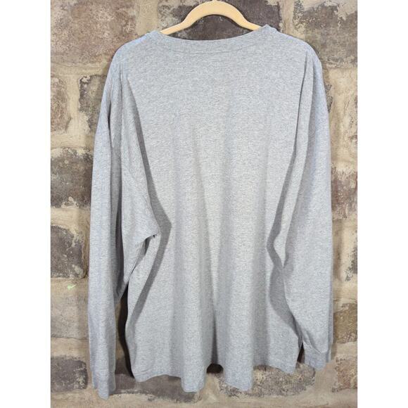 Carhartt Henley Shirt Men's 2XL Heather Gray Minimal Workwear Outdoors Casual - Picture 6 of 13